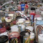 Candles offered to the Virgin