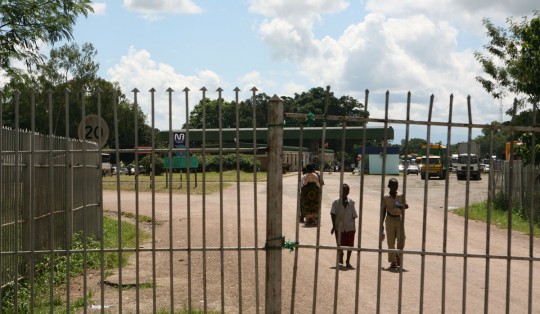 The welcoming border between Tanzania and Malawi.