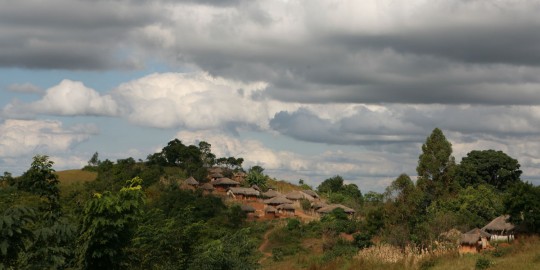 Village in the mountain as I get closer to the Lake Nyassa