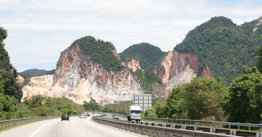 The road in northern Malaysia.