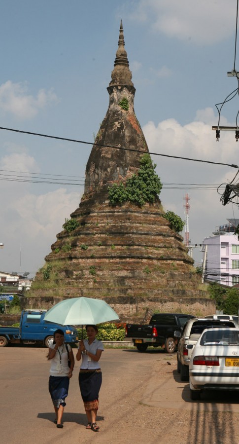 “That Dam”, one of Vientiane’s oldest Buddhist stupas.
